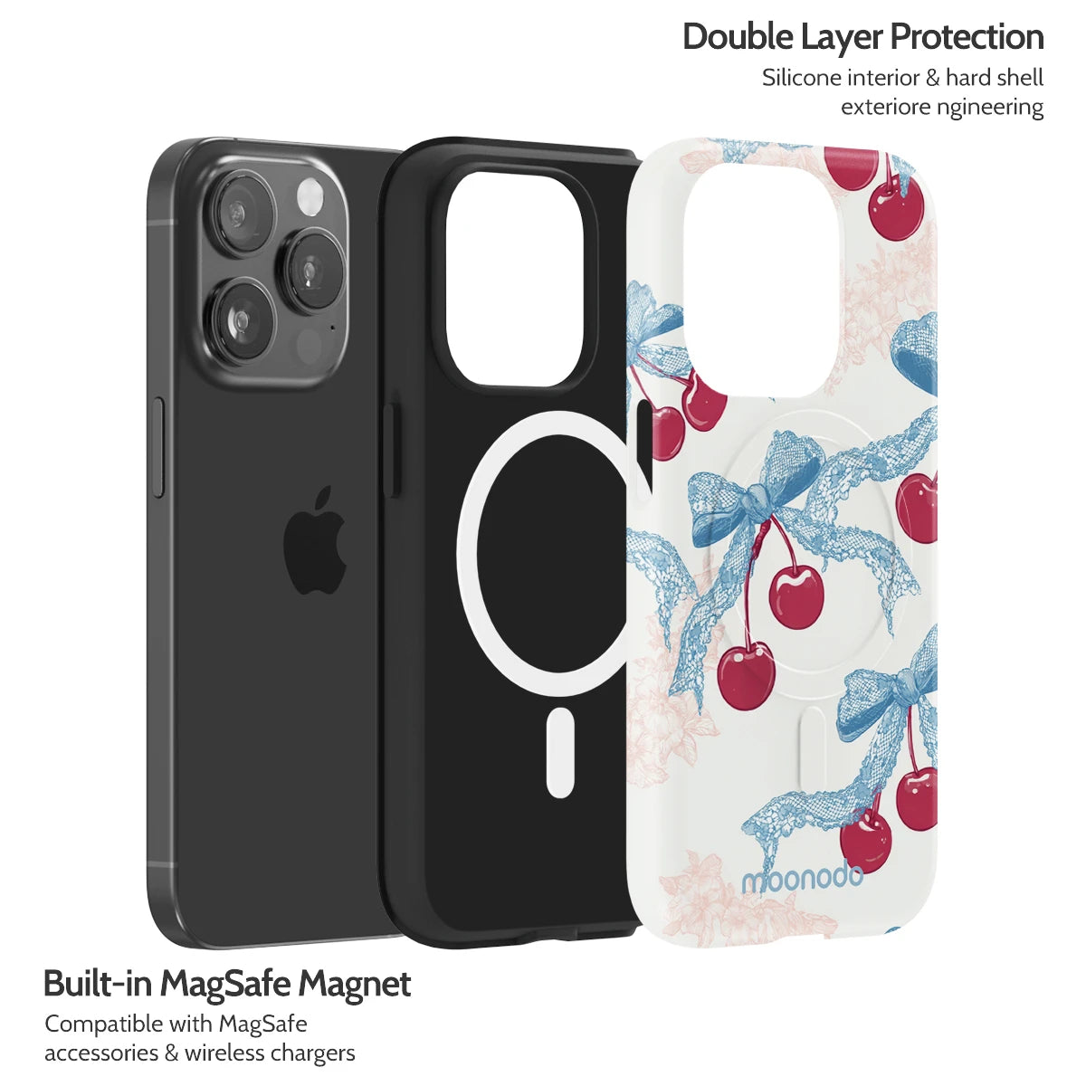 Lace Cherry - iPhone 15 Pro Case