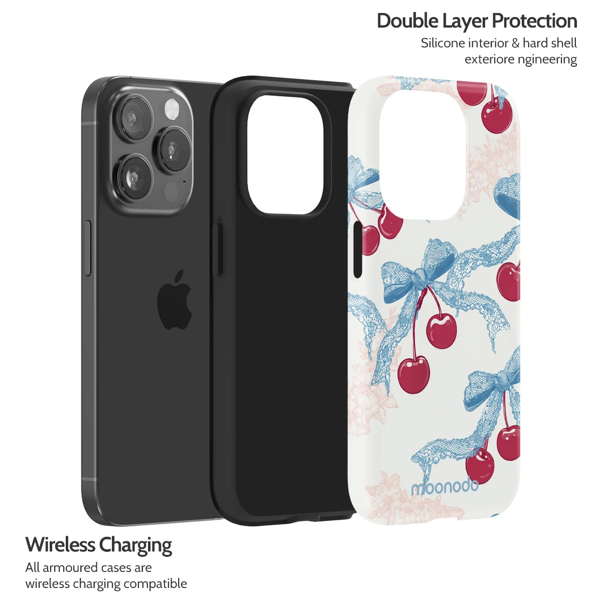Lace Cherry - iPhone 15 Pro Case