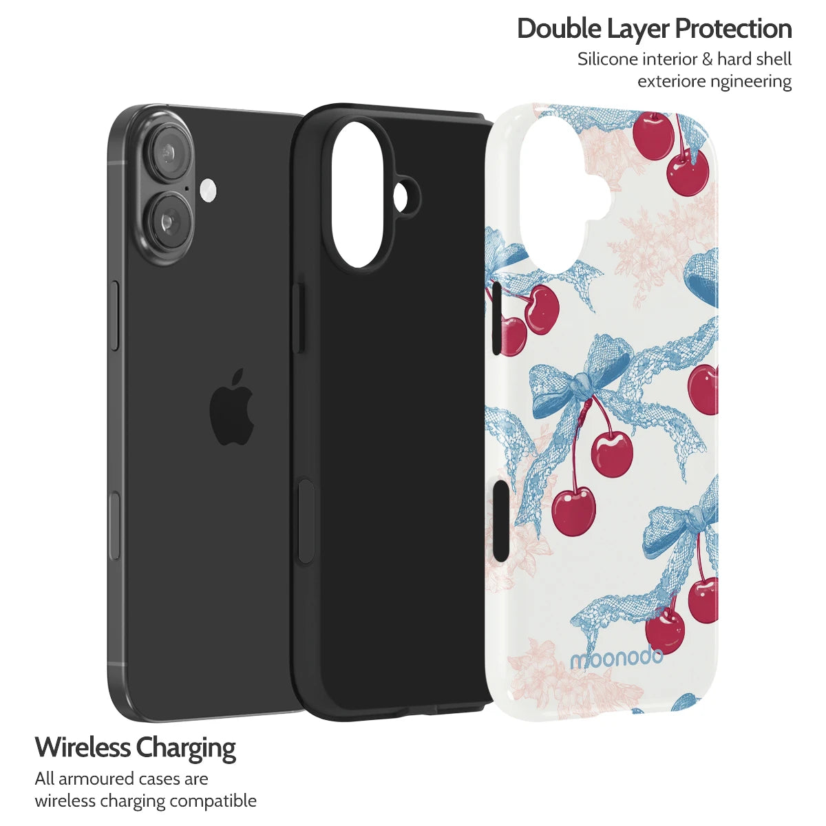 Lace Cherry - iPhone 16 Plus Case