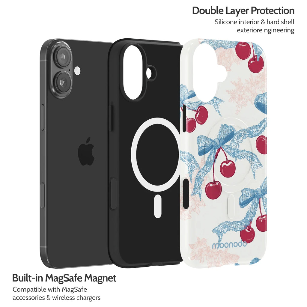 Lace Cherry - iPhone 16 Plus Case