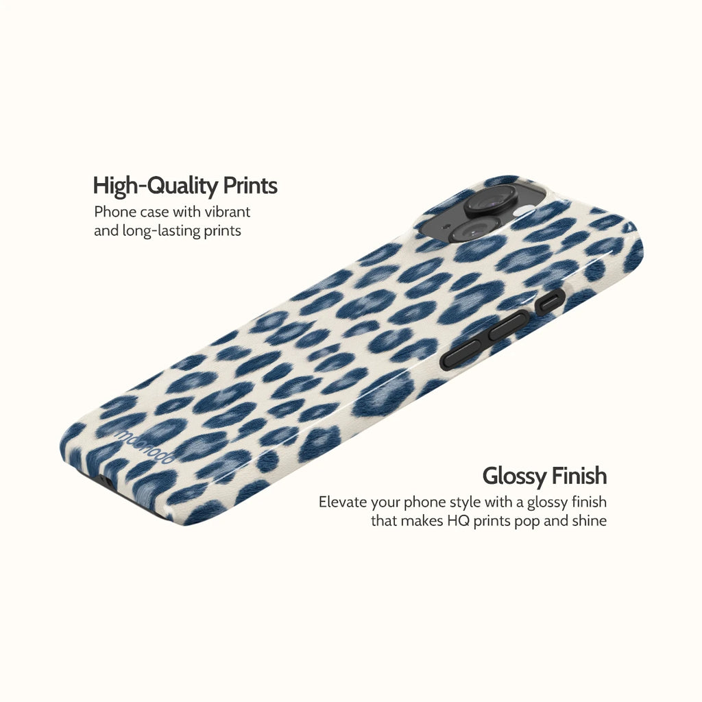Indigo Leopard - iPhone 15 Case