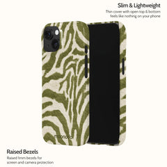Sage Stripe - iPhone 15 Case
