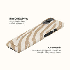 Linen Zebra - iPhone 14 Case