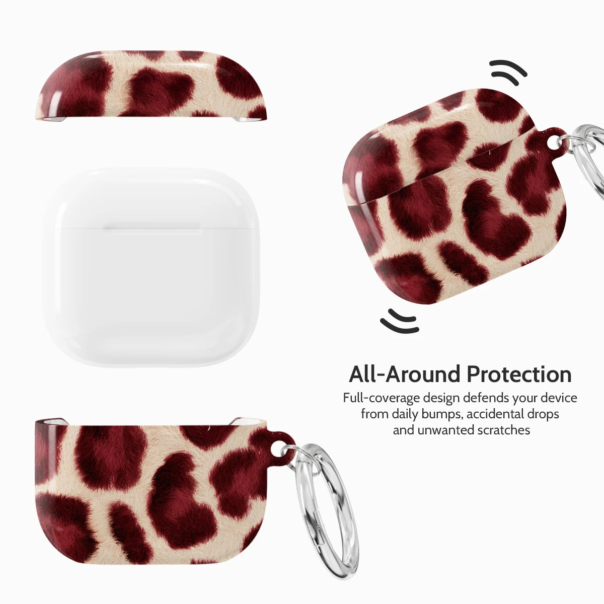 Bordeaux Leopard - AirPods 4 Case