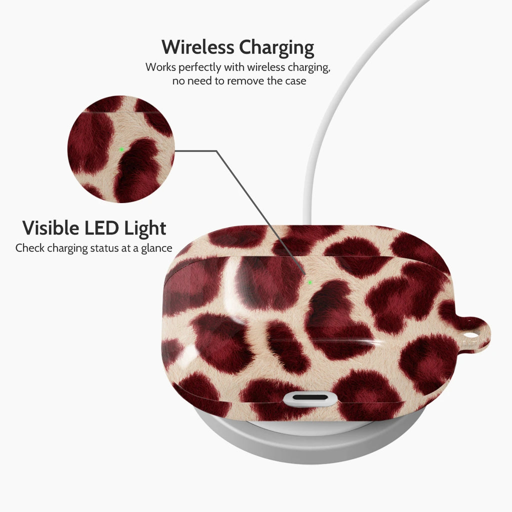 Bordeaux Leopard - AirPods Pro 1 Case