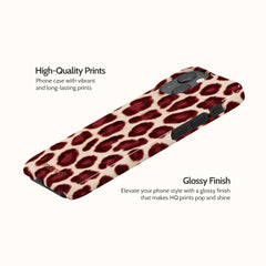 Bordeaux Leopard - iPhone 13 Mini Case