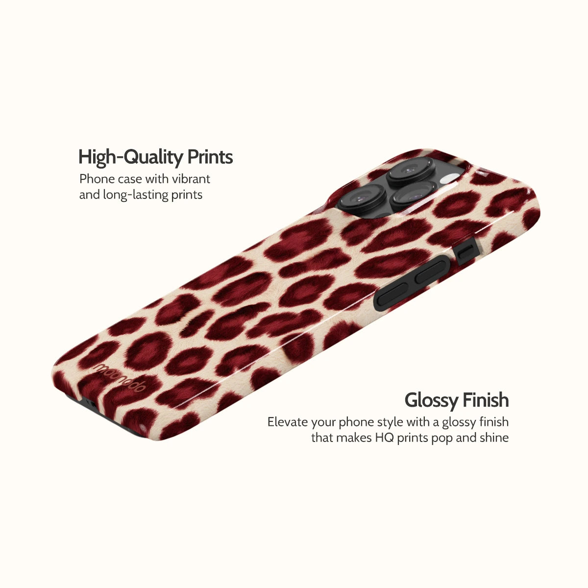 Bordeaux Leopard - iPhone 14 Pro Case