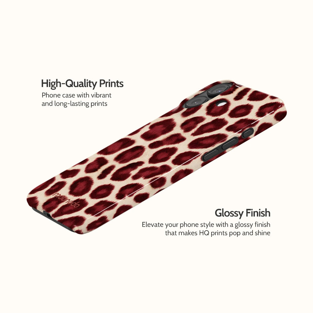 Bordeaux Leopard - iPhone 16 Plus Case
