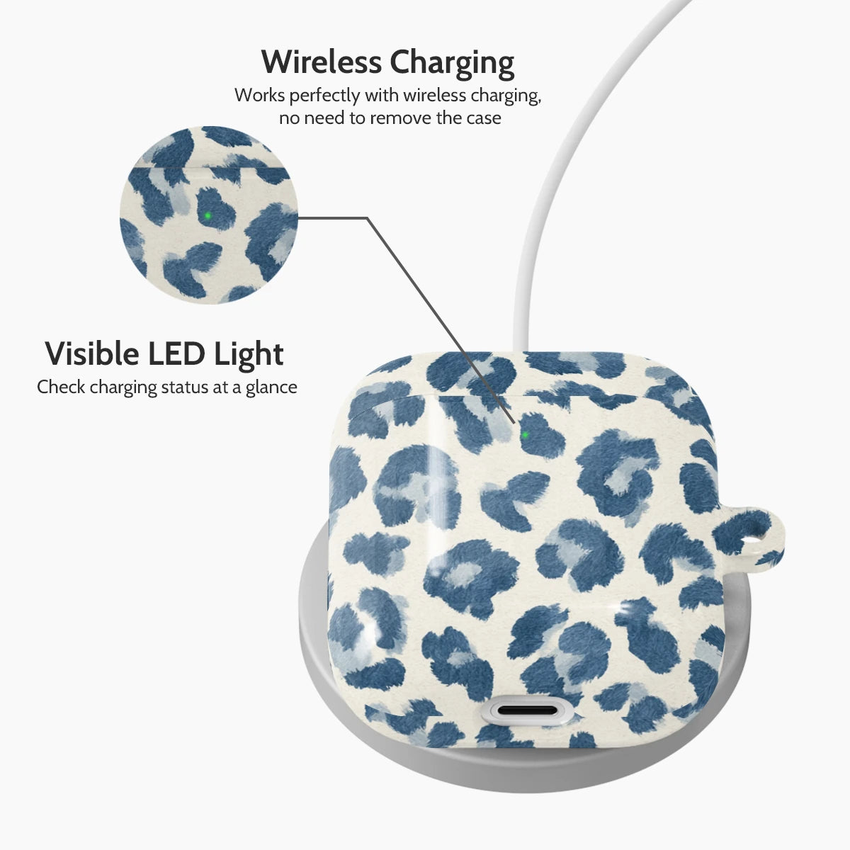 Denim Leopard - AirPods 1 & 2 Case