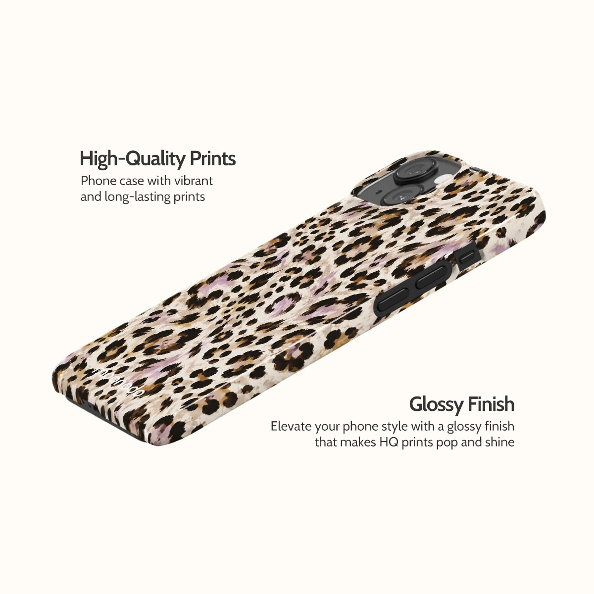 Mauve Leopard - iPhone 14 Case
