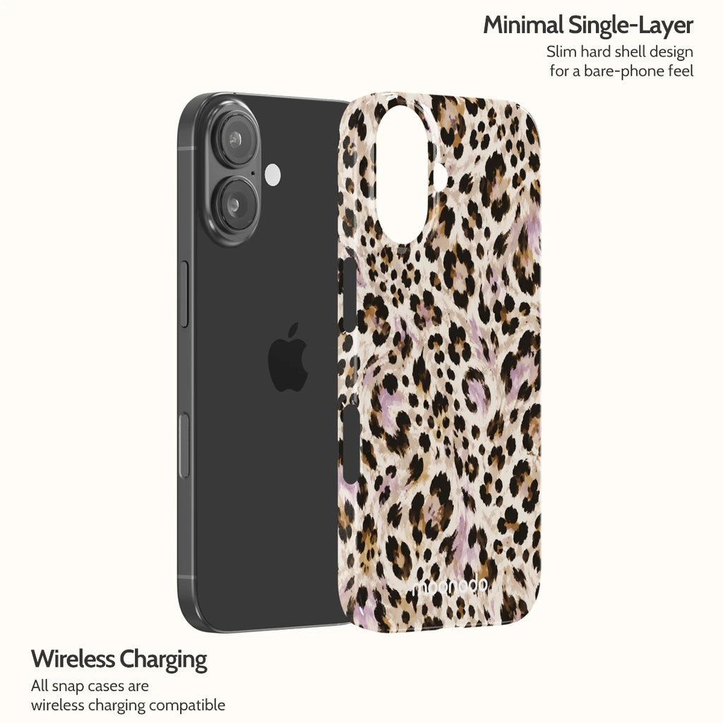 Mauve Leopard - iPhone 16 Case