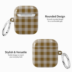 Olive Gingham - AirPods 1 & 2 Case