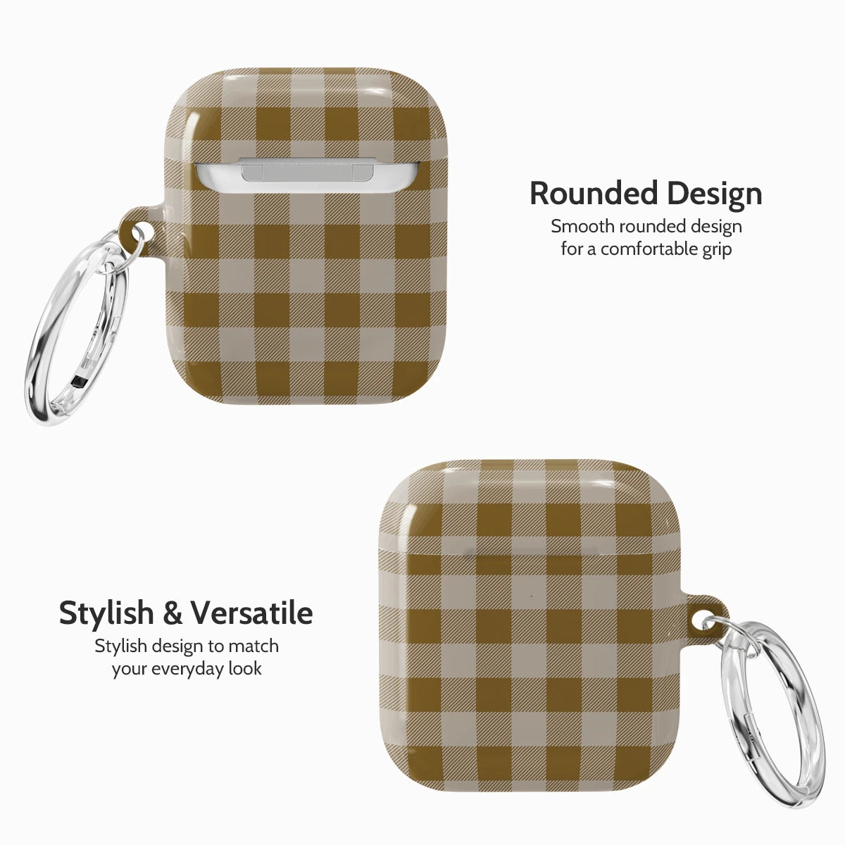 Olive Gingham - AirPods 1 & 2 Case