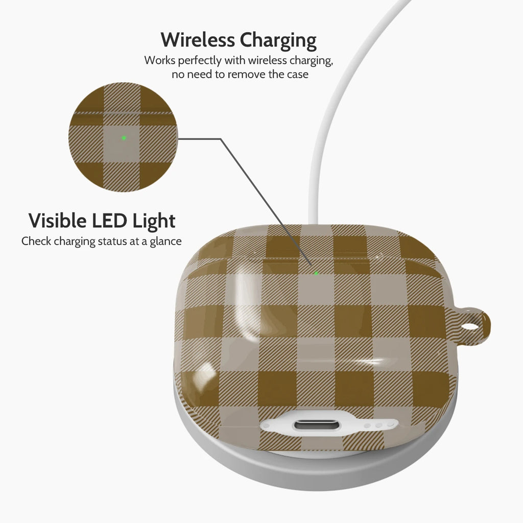Olive Gingham - AirPods 4 Case