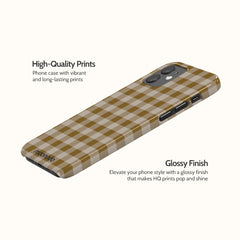 Olive Gingham - iPhone 12 Case