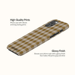 Olive Gingham - iPhone 12 Pro Case