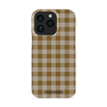 Olive Gingham - iPhone 13 Pro Case