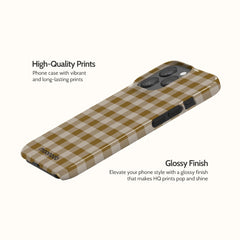 Olive Gingham - iPhone 13 Pro Case
