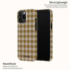Olive Gingham - iPhone 13 Pro Max Case