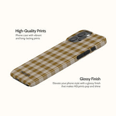 Olive Gingham - iPhone 13 Pro Max Case