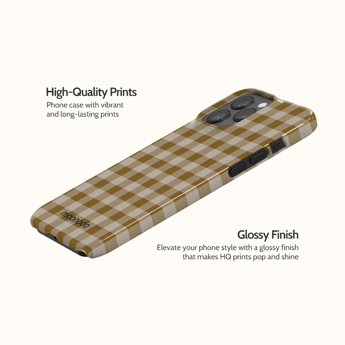 Olive Gingham - iPhone 13 Pro Max Case