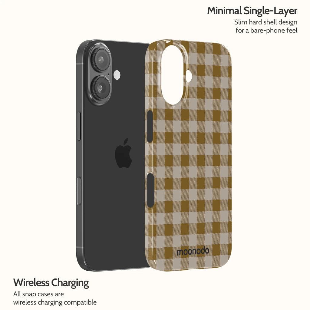 Olive Gingham - iPhone 16 Case