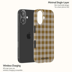 Olive Gingham - iPhone 16 Case