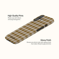 Olive Gingham - iPhone 16 Case