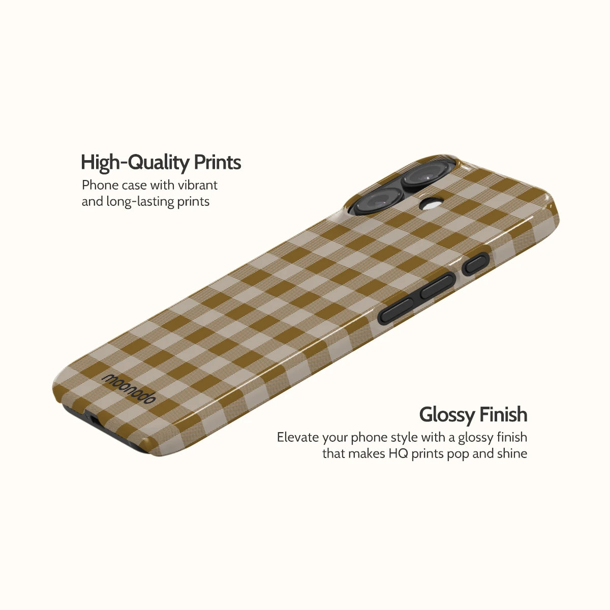 Olive Gingham - iPhone 16 Case