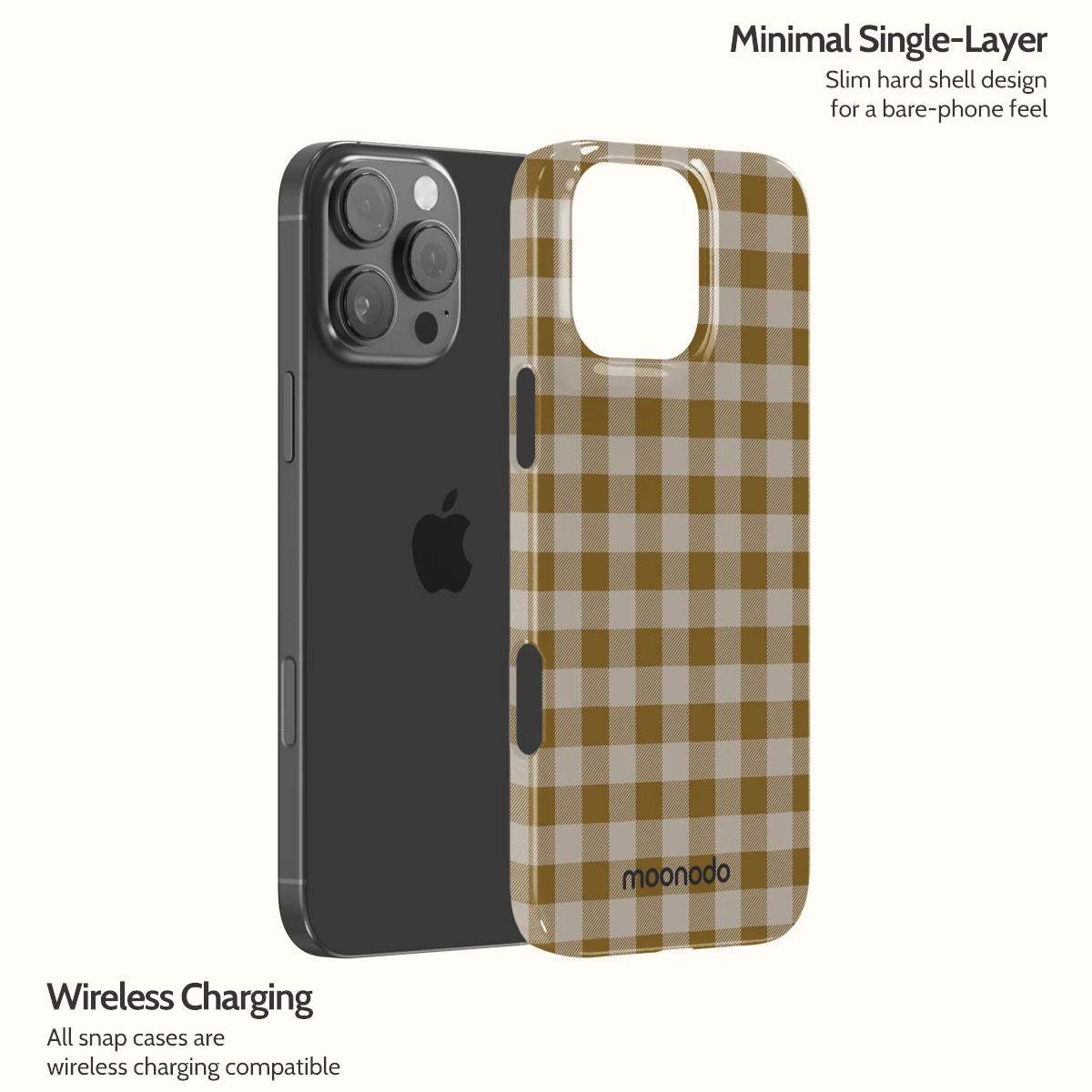 Olive Gingham - iPhone 16 Pro Max Case