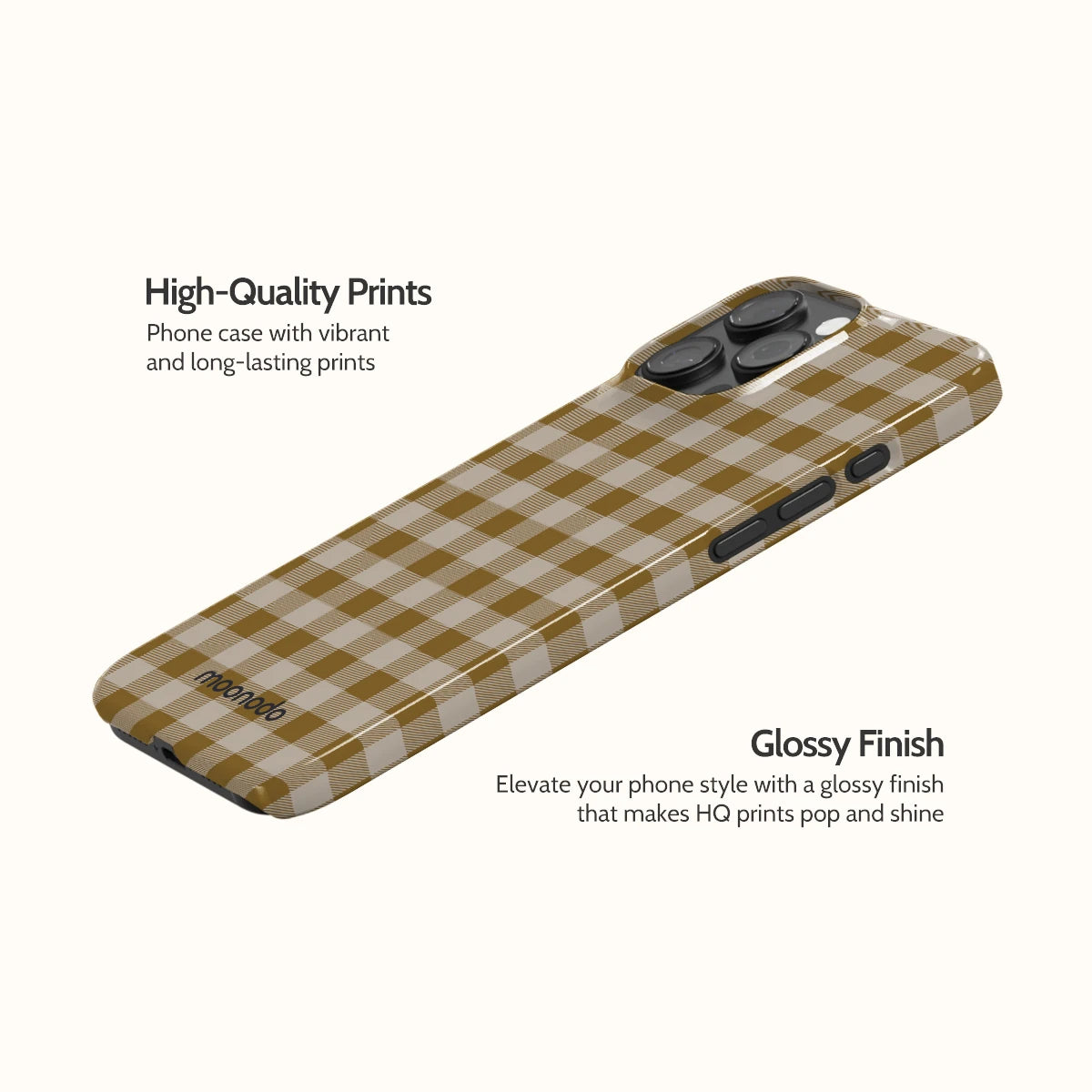 Olive Gingham - iPhone 16 Pro Max Case