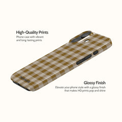 Olive Gingham - iPhone 17 Case