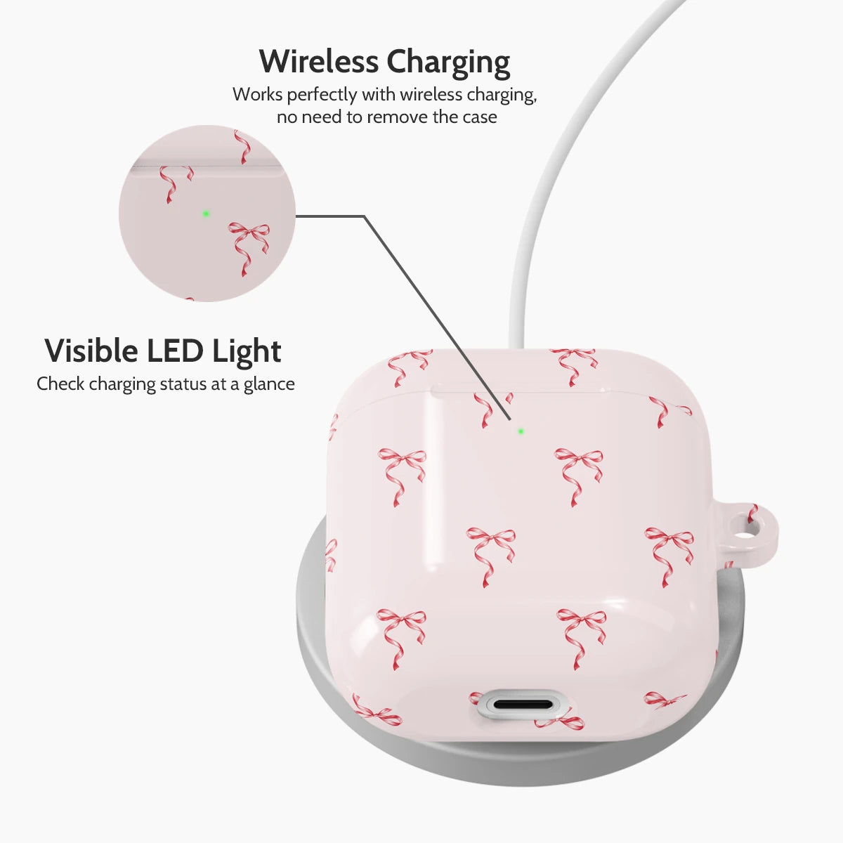 Blush Bows - AirPods 1 & 2 Case