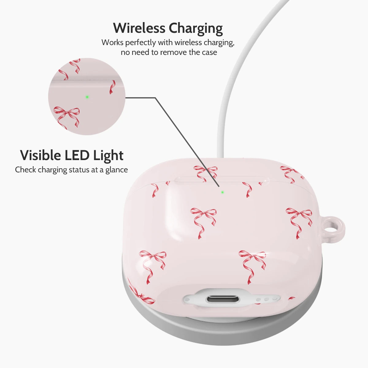 Blush Bows - AirPods 4 Case