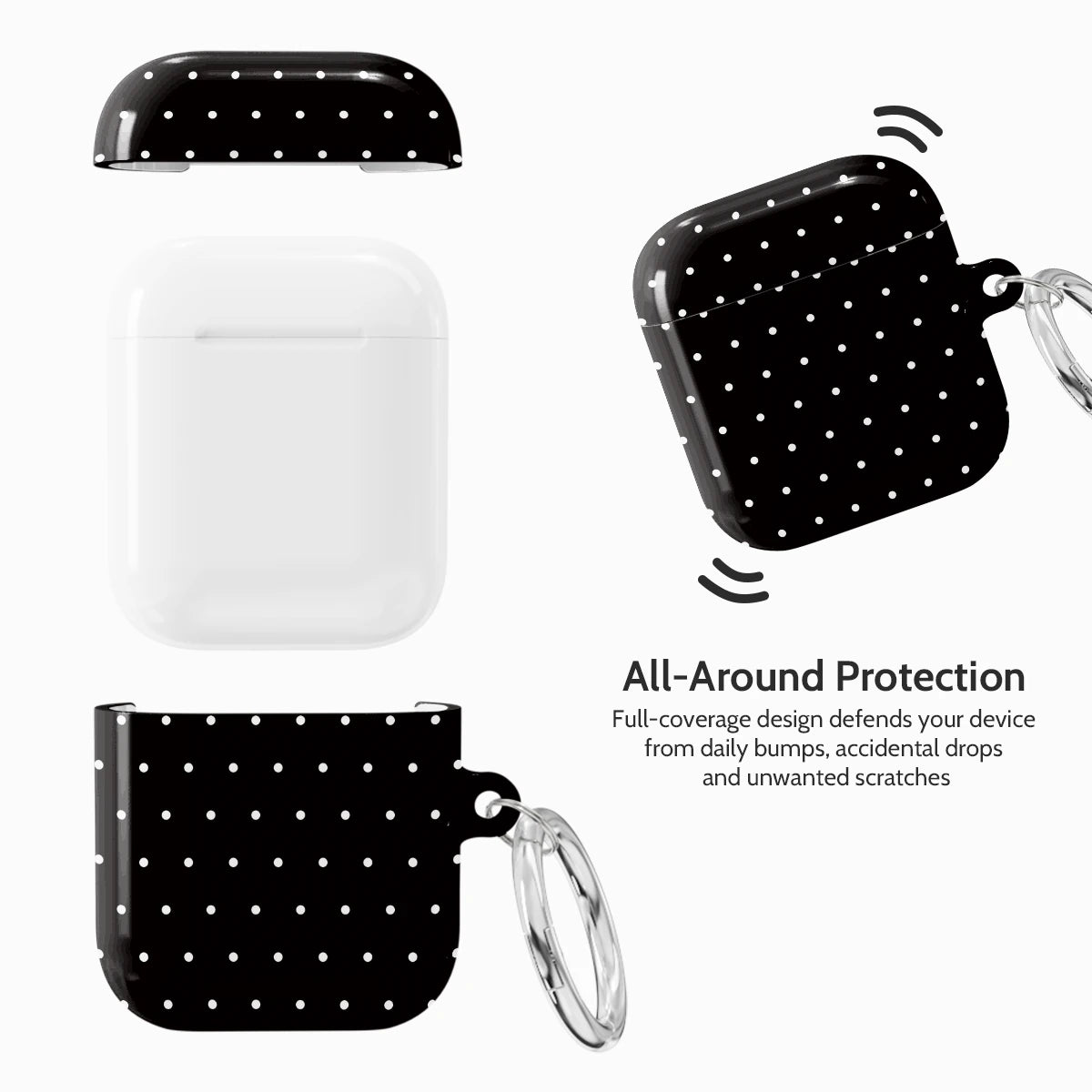 Noir Pinpoint - AirPods 1 & 2 Case