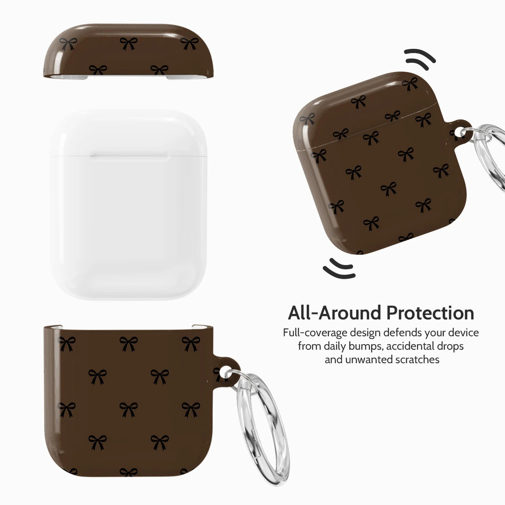 Espresso Bows - AirPods 1 & 2 Case