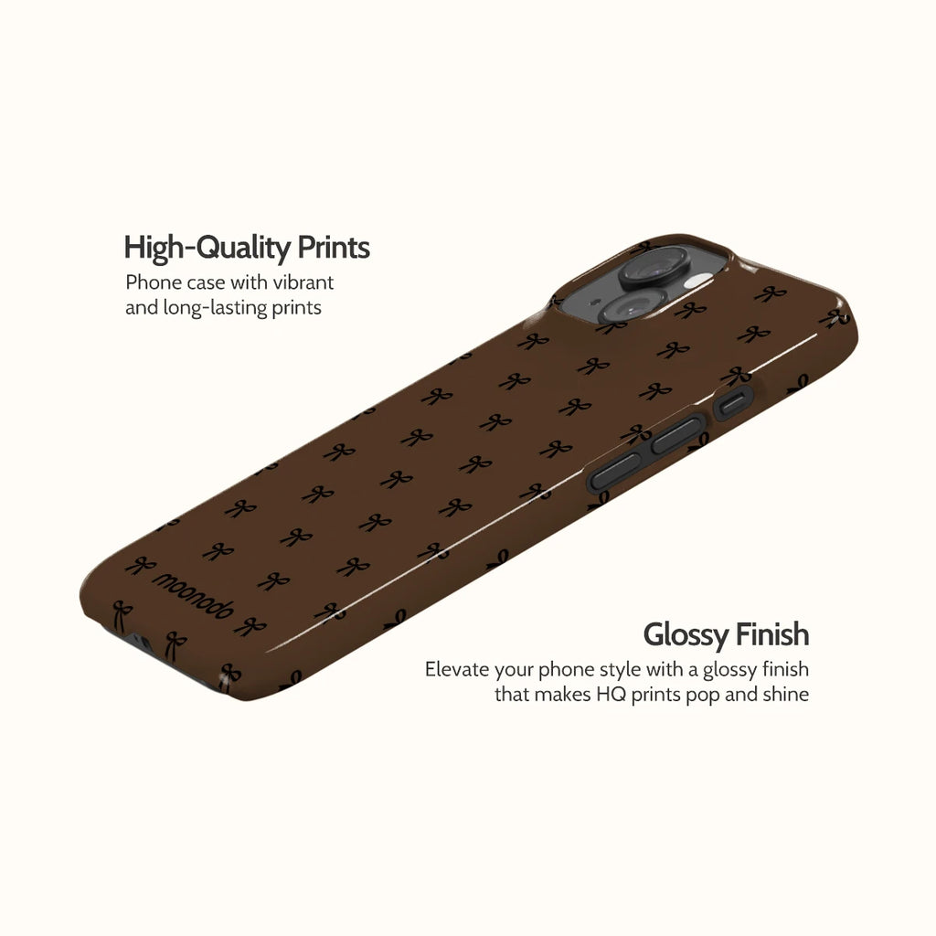 Espresso Bows - iPhone 15 Case