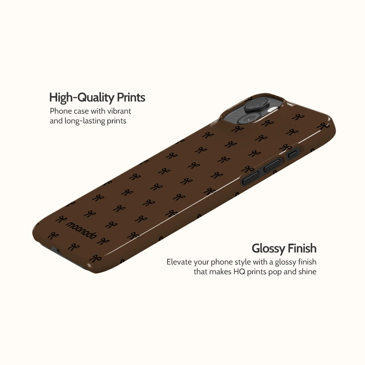 Espresso Bows - iPhone 15 Plus Case