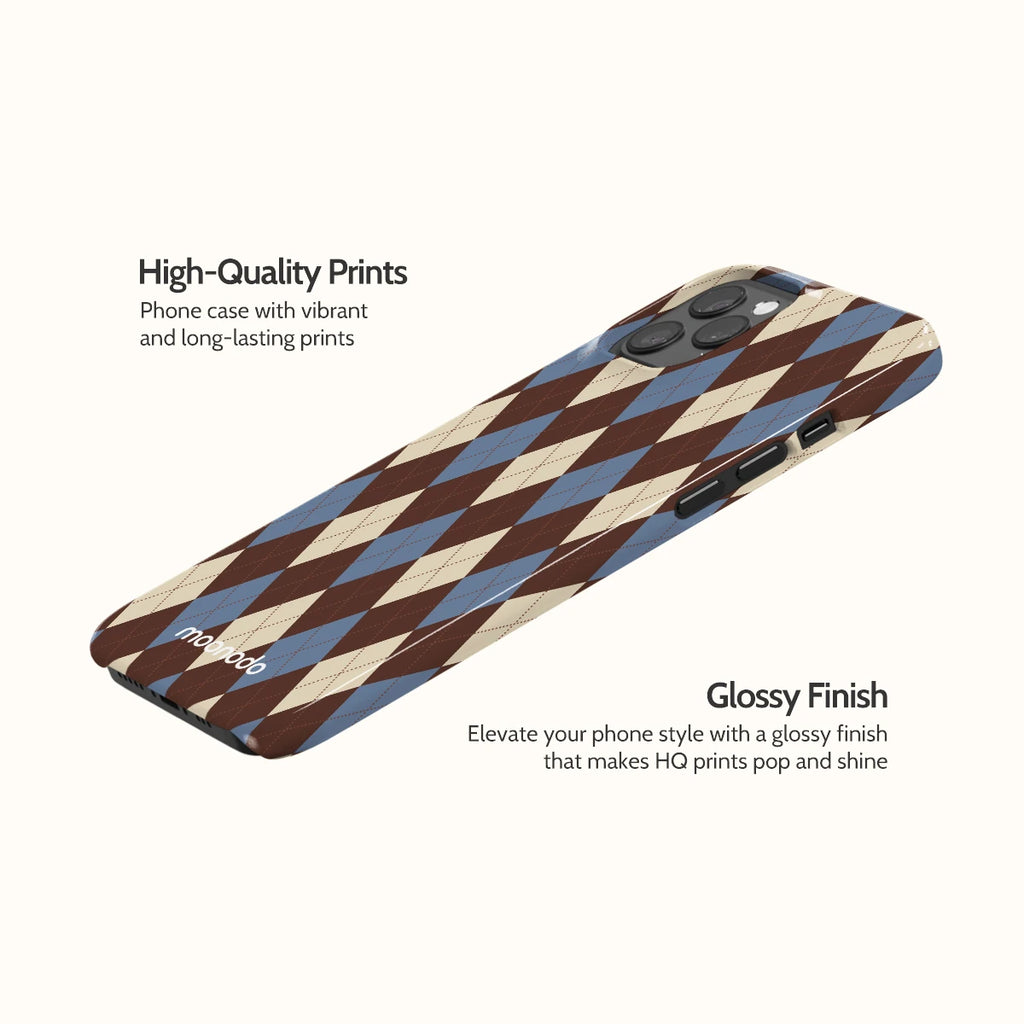 Denim Argyle - iPhone 12 Pro Max Case