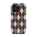 Denim Argyle - iPhone 14 Pro Case