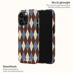 Denim Argyle - iPhone 14 Pro Case