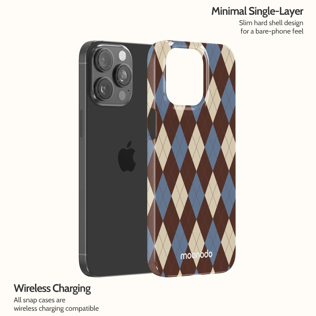 Denim Argyle - iPhone 15 Pro Max Case