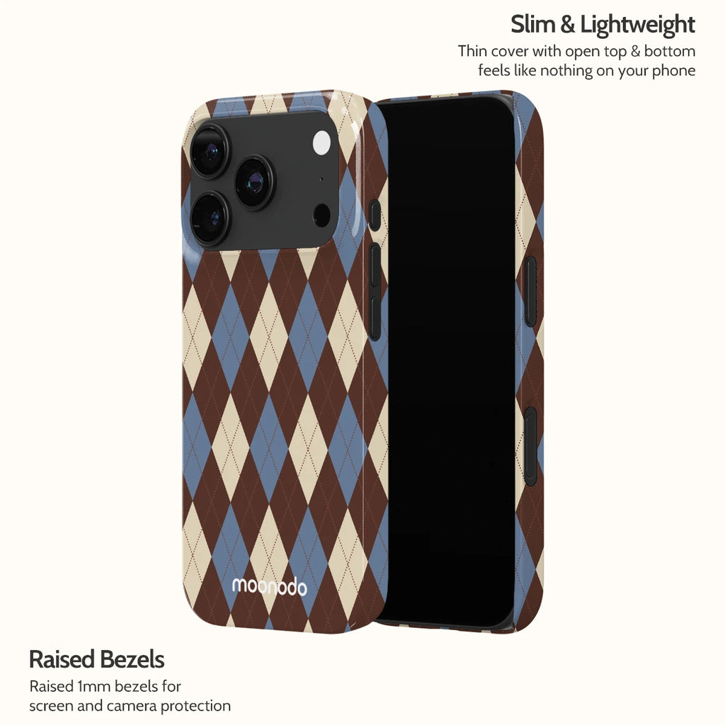 Denim Argyle - iPhone 17 Pro Case