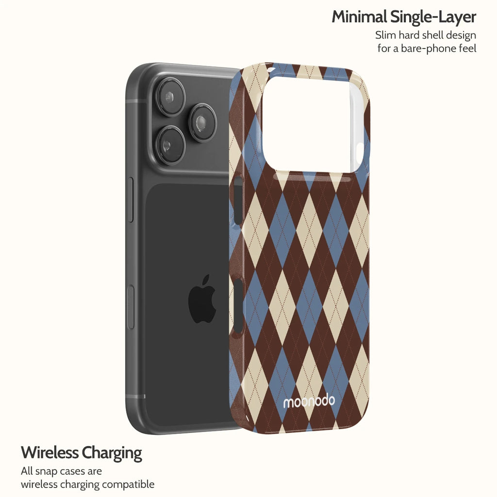 Denim Argyle - iPhone 18 Pro Case