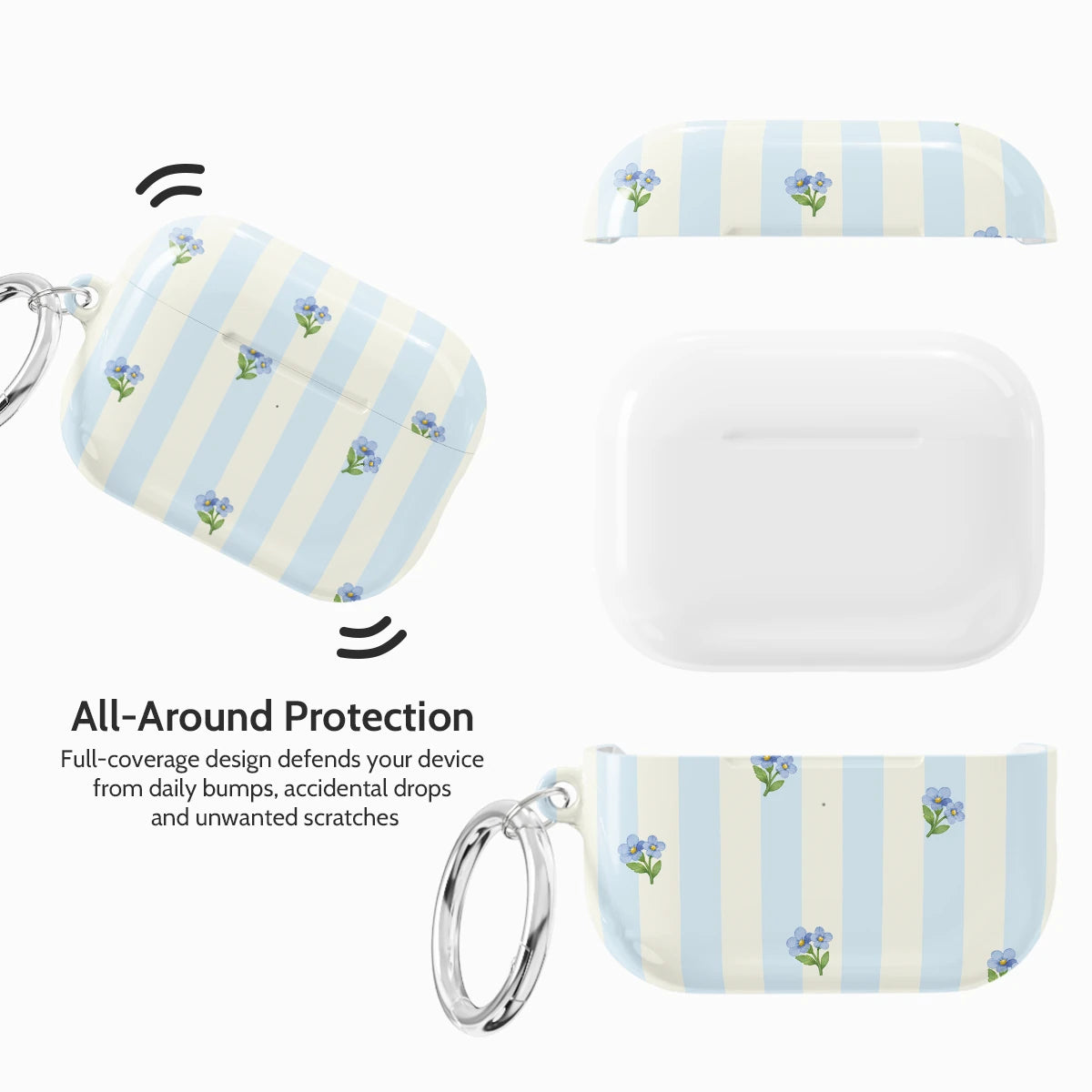 Bluebell Stripes - AirPods Pro 3 Case