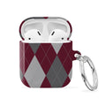 Merlot Argyle - AirPods 1 & 2 Case
