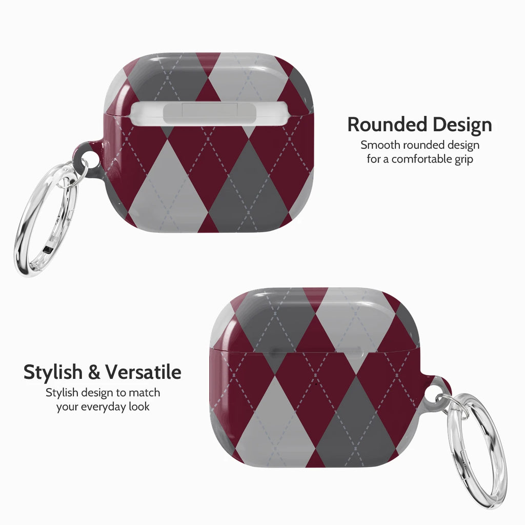 Merlot Argyle - AirPods 3 Case