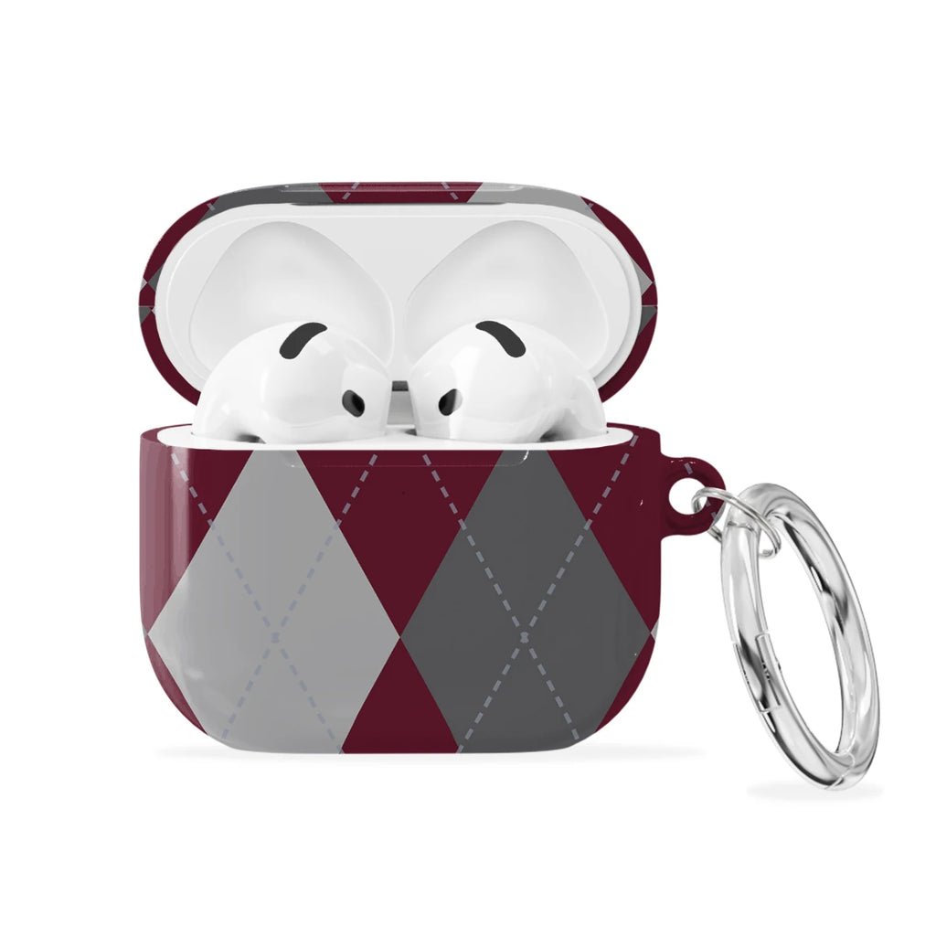 Merlot Argyle - AirPods 4 Case