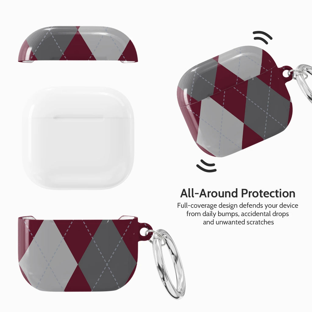 Merlot Argyle - AirPods 4 Case