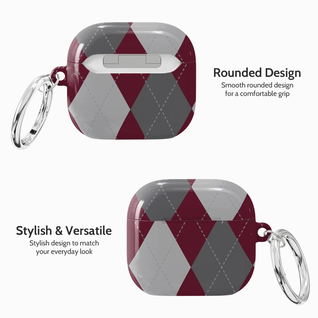 Merlot Argyle - AirPods 4 Case